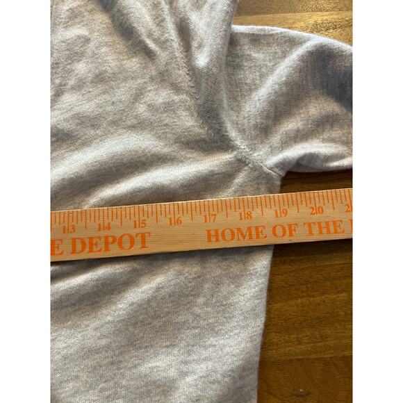 Garnet Hill Cashmere Easy Tie-Front Sweater Gray Women's M - Picture 8 of 9